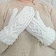  Варежки женские вязаные из шерсти с альпакой. Варежки. Наталья  Malinka_Knitwear/ Вязание. Интернет-магазин Ярмарка Мастеров.  Фото №2