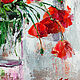 Oil painting with poppy flowers 'In the morning haze'. Pictures. Svetlana Samsonova. My Livemaster. Фото №6