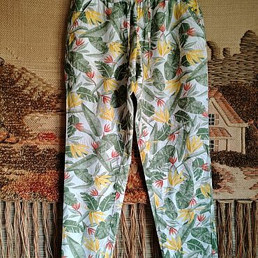 Одежда ручной работы. Ярмарка Мастеров - ручная работа Брюки. Лен+хлопок.. Handmade.