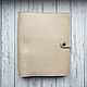 A5 leather notebook beige with pink. Notebooks. AM.Masterskaya (am-masterskaya). Online shopping on My Livemaster.  Фото №2