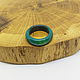 17 r-r Ring Green Chalcedony (kzhh17), Rings, Gatchina,  Фото №1