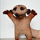 Juguete de mano suricata, marioneta de mano para títeres. Puppet show. AnzhWoolToy (AnzhelikaK). Ярмарка Мастеров.  Фото №5