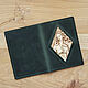 Passport cover made of Botticelli leather'. emerald. Passport cover. WoobbyArt. Online shopping on My Livemaster.  Фото №2
