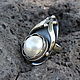 925 Sterling Silver Pearl Ring ALS0017. Rings. Sunny Silver. My Livemaster. Фото №5