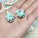 Серьги вязаные Морские Котики, Серьги классические, Кемерово,  Фото №1