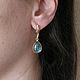 Earrings with labrador, gray earrings, earrings with pendants. Earrings. Irina Moro. My Livemaster. Фото №4