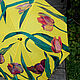 Yellow Umbrella with hand-painted Tulips yellow painted umbrella-walking stick. Umbrellas. UmbrellaFineArt. Online shopping on My Livemaster.  Фото №2