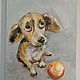 Картина: холст, акрил "Собака с мячом", Картины, Канск,  Фото №1