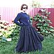 Graphite black boho style skirt. Linen cotton. Skirts. Boho-Eklektika. My Livemaster. Фото №6