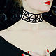 Wide black leather choker. Chokers. Xav-leather. Online shopping on My Livemaster.  Фото №2