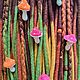 ДЕ дреды из шерсти "Осенний лес с мухоморами". Дреды. Hippie Rabbit House. Интернет-магазин Ярмарка Мастеров.  Фото №2