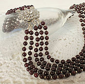 Украшения handmade. Livemaster - original item Obsession - Multi-row necklace natural garnet. Handmade.