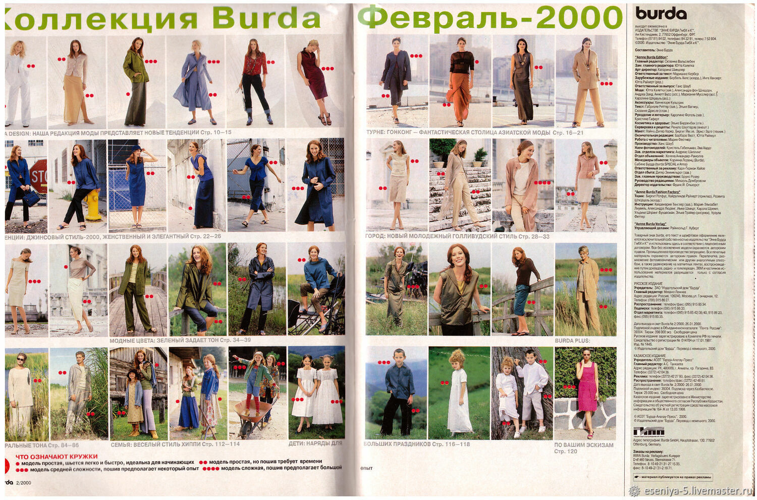 Журнал Burda Moden 2 2000 (февраль) с выкройками