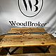 Стол-река из капового карагача и эпоксидной смолы 140х90 см. Столы. WoodBroker. Ярмарка Мастеров.  Фото №5