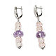 Earrings with amethyst and rose quartz silver, earrings silver Moscow. Earrings. Irina Moro. My Livemaster. Фото №4
