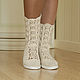 Summer boots 'Inna'. High Boots. KnittedBoots. My Livemaster. Фото №6