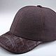 Бейсболка из натуральной кожи крокодила IMA0328VK. Бейсболки. CrocShop товары из экзотической кожи. Ярмарка Мастеров.  Фото №5