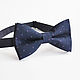 Tie Monsieur / bow tie dark blue, groom's bowtie, Ties, Moscow,  Фото №1