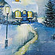 Painting Fairy tale house in the winter forest Oil painting. Pictures. Lana Zaitceva. My Livemaster. Фото №6