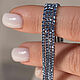 1.4 мм! Синяя стразовая цепь, отрезок 50 см. Цепочки. Валерия (flowerbead). Интернет-магазин Ярмарка Мастеров.  Фото №2