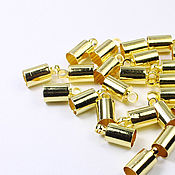 Материалы для творчества handmade. Livemaster - original item End caps for cords 5 mm color gold. Handmade.