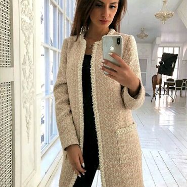 Одежда ручной работы. Ярмарка Мастеров - ручная работа Пальто а-ля Chanel Твид с тесьмой Шанель. Handmade.