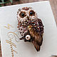 Order Brooch ' Sychik». Owl is the barn owl. Coffeelena. Livemaster. . Brooches Фото №3