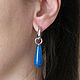 Order Drop earrings with agate 'Raindrops' earrings blue agate. Irina Moro. Livemaster. . Earrings Фото №3