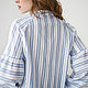 Blue striped boho cotton blouse, loose cotton blouse. Blouses. mozaika-rus. My Livemaster. Фото №5