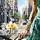 Painting Girl in the city. Fashion illustration art, Pictures, St. Petersburg,  Фото №1