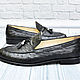 Men's Ostrich Leather Loafers with Tassels. Loafers. SHOES&BAGS. My Livemaster. Фото №4