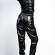 Women's leather trousers with elastic band. Pants. Lollypie - Modiste Cat. My Livemaster. Фото №6