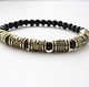 Bracelet from shungite with palaces. Bead bracelet. MintTiger. Online shopping on My Livemaster.  Фото №2