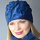 Order Women's blue felted hat. Felt the world. Livemaster. . Caps Фото №3