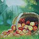 Яблоки, масло 30х40, Картины, Новосибирск,  Фото №1