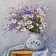 Oil painting with blue flowers Abstract flowers. Pictures. kartina-sochi. My Livemaster. Фото №6