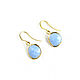 Earrings with a stone ' Sky ' blue earrings buy, small earrings. Earrings. Irina Moro. Online shopping on My Livemaster.  Фото №2