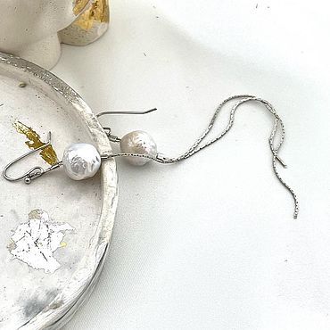 Украшения ручной работы. Ярмарка Мастеров - ручная работа Серьги классические: « Изморозь». Handmade.