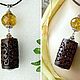 Amber. Pendant 'Powerful' amber silver polymer steel. Pendants. Frollena II. Natural Baltic amber. My Livemaster. Фото №6