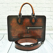 Сумки и аксессуары handmade. Livemaster - original item Men`s briefcase bag, designer model made of genuine leather.. Handmade.