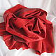  Red scarf, felted shawl, felted Scarf womens, Scarves, Khmelnitsky,  Фото №1