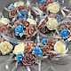 Golden Blue Beads (759) designer jewelry. Boutonnieres. Svetlana Parenkova (parenkova). Online shopping on My Livemaster.  Фото №2