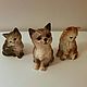 Collection of porcelain figurines of cats, cats, kittens.England, Vintage Souvenirs, Cambridge,  Фото №1