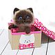 Siamese kitten Loki Gift-felted toy. Felted Toy. Natalya Gorshkova Cute toys felting. Online shopping on My Livemaster.  Фото №2