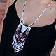 Order Boho Necklace made of beads Goddess Bastet Cat Protective Amulet Ankh. StylishThings4U. Livemaster. . Gerdan Фото №3