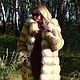 Coat with hood fur Siberian red Fox. the transverse layout. Fur Coats. Zimma. My Livemaster. Фото №6