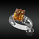 Ring: Ring with citrine pure. 925 sterling silver PR, Rings, Moscow,  Фото №1