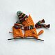 Order Fox brooch, foxes 'Put on a hat!'. ETNOMIR (ethnomir). Livemaster. . Brooches Фото №3