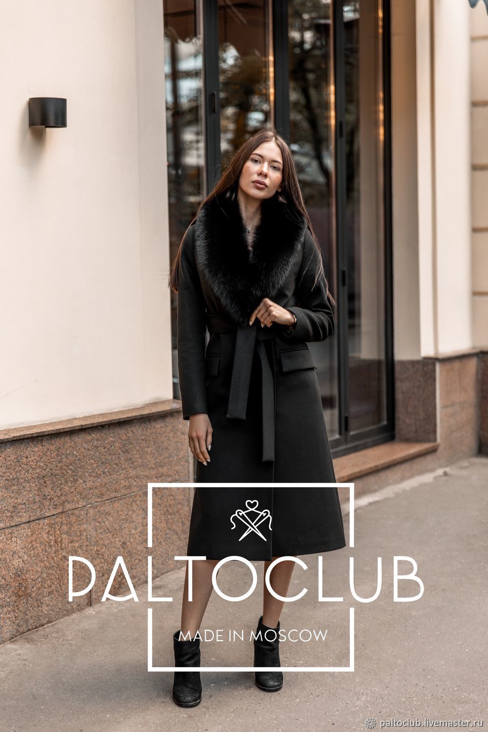 Black coat with fur winter, Coats, Moscow,  Фото №1