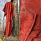 Винтаж: РЕЗЕРВ Японское винтажное шелковое красное кимоно Красный клен. Блузки винтажные. Гусь и чертополох. Ярмарка Мастеров.  Фото №6